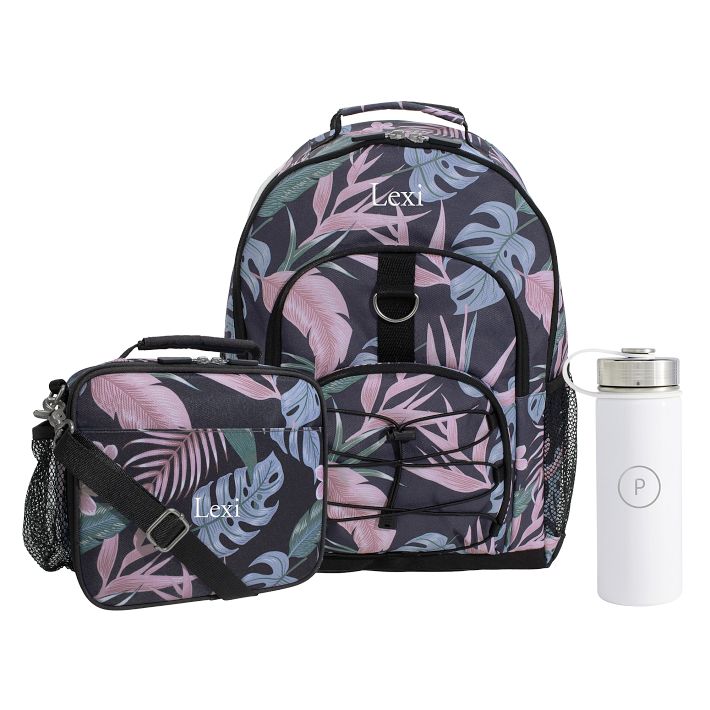 Jungle Floral Large Backpack and Cold Pack Lunch Bundle Set of 3