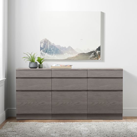 Bowen Triple Wide 3 Drawer Wide Storage Cabinet Pottery Barn Teen