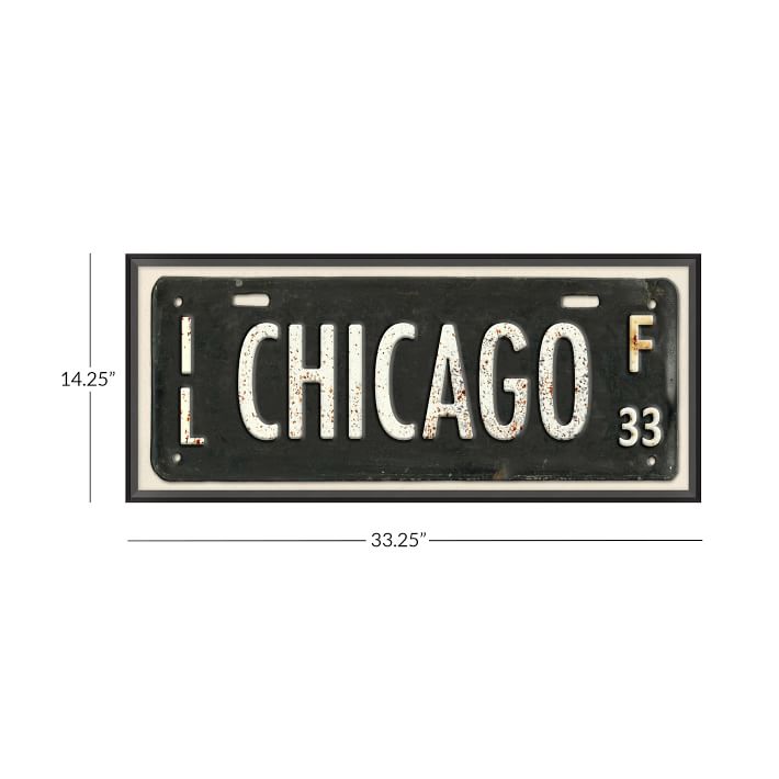 Chicago Framed Art 33 25x14 25 Wall Prints Pottery Barn Teen   Chicago Framed Art 3325x1425 O 