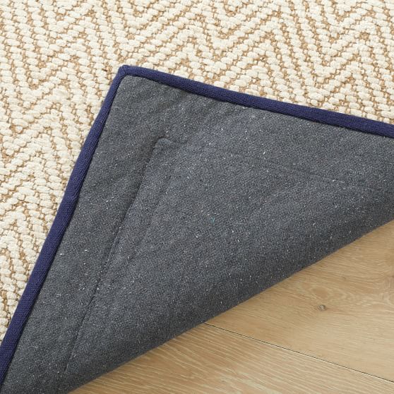 Thick Border Chenille Jute Rug Navy Pottery Barn Teen