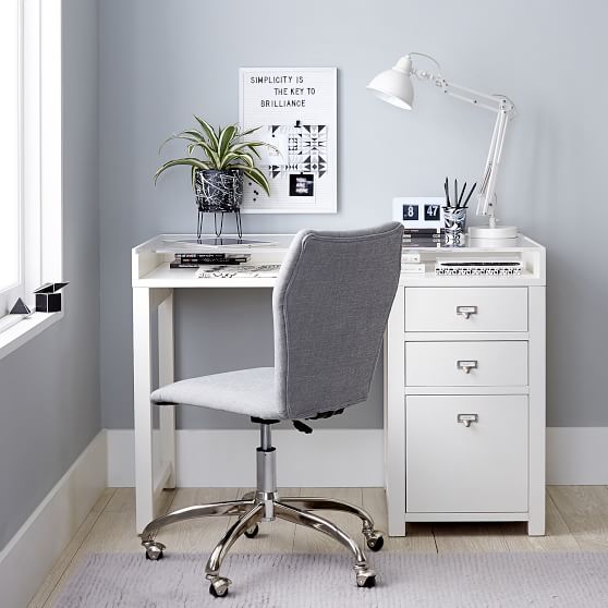 Rhys Desk (52) - Weathered White/Simply White