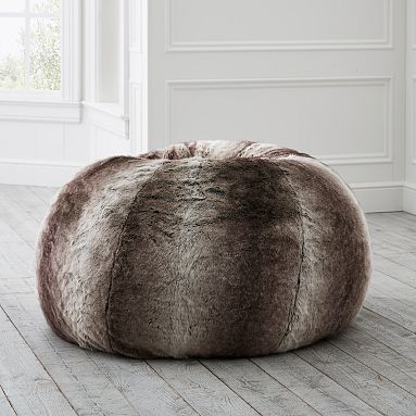 Restoration hardware fur bean bag hot sale