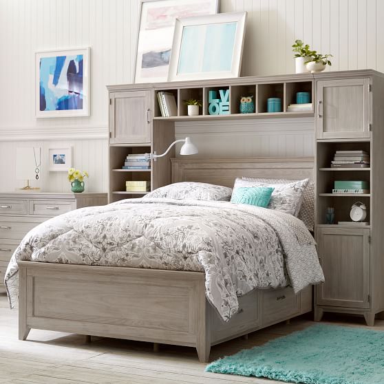 The Lakeside Collection Beadboard Storage Unit- Cream