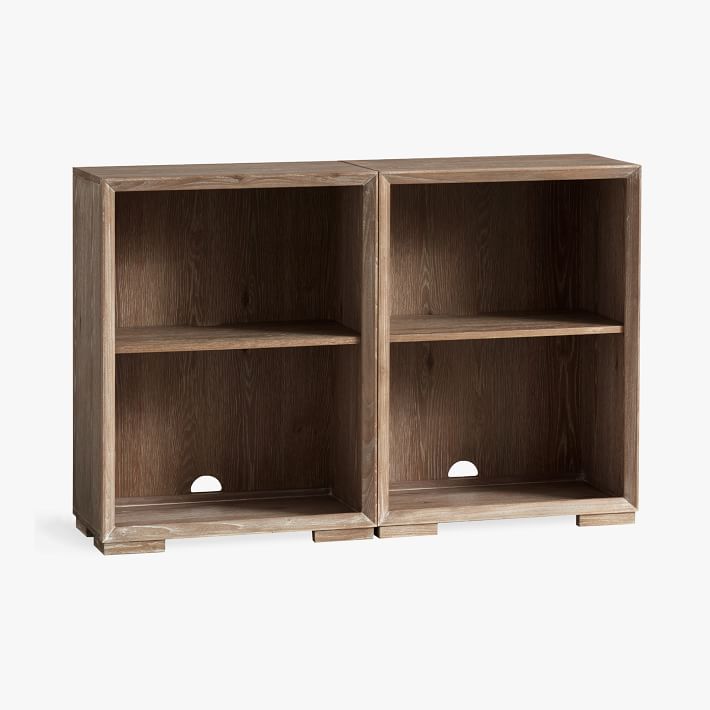 Callum 50&quot; Double 2-Shelf Low Bookcase
