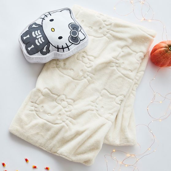 Hello Kitty® Magical Faux-Fur Throw Blanket | Pottery Barn Teen