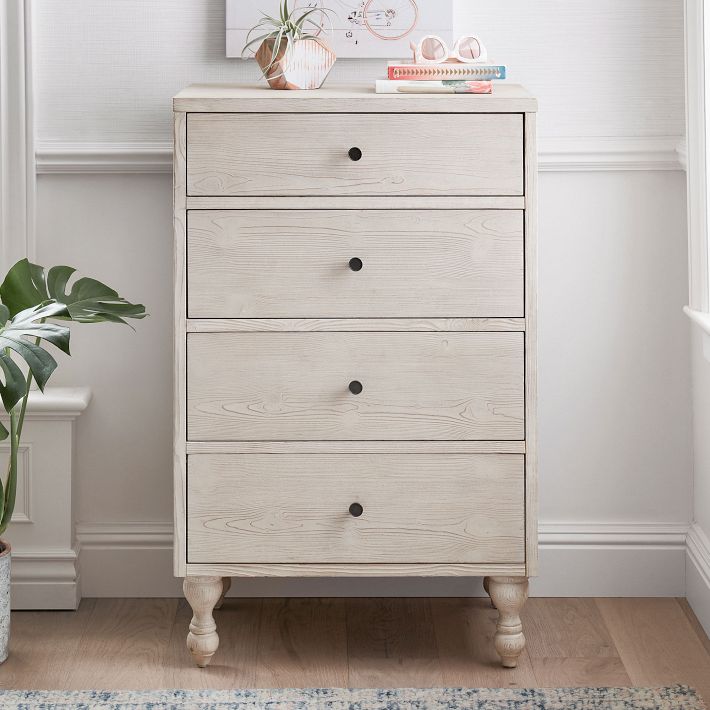 Silhouette Tall 6 Drawer Chest, Eggshell – High Fashion Home