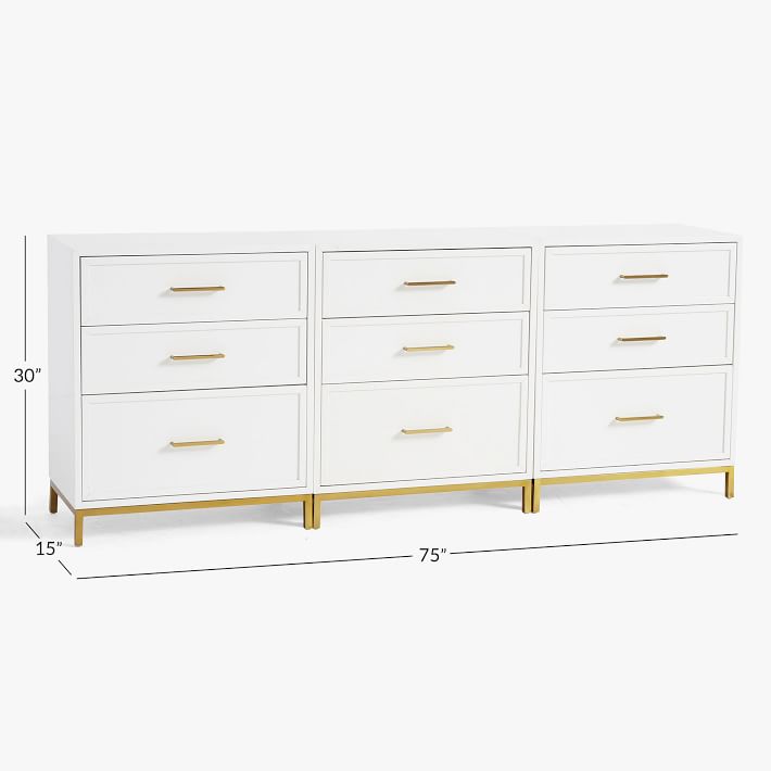 Blaire Triple Wide Storage Bookshelf Set