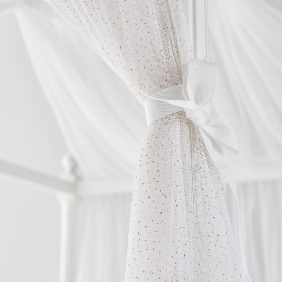 Gold Glitter Bed Canopy | Pottery Barn Teen