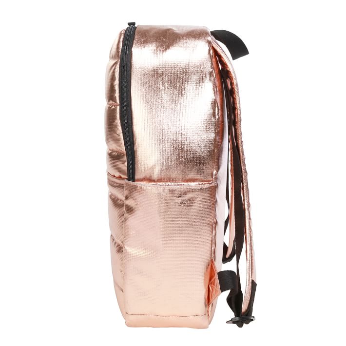 Navy Backpack - rose gold hardware