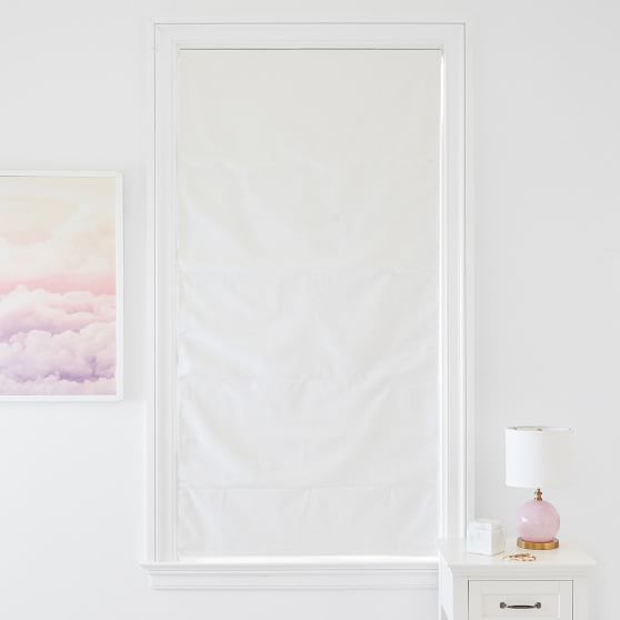 Cotton Linen Blackout Cordless Roman Shade Pottery Barn Teen