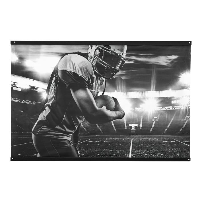 Black and White Football Wall Mural Pottery Barn Teen