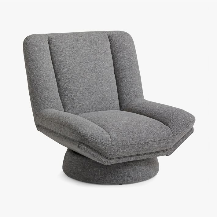 Tweed Charcoal Cole Swivel Chair
