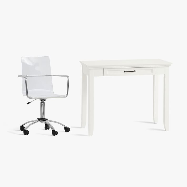 Blaire Small Space Desk and Gold Paige Desk Chair Set