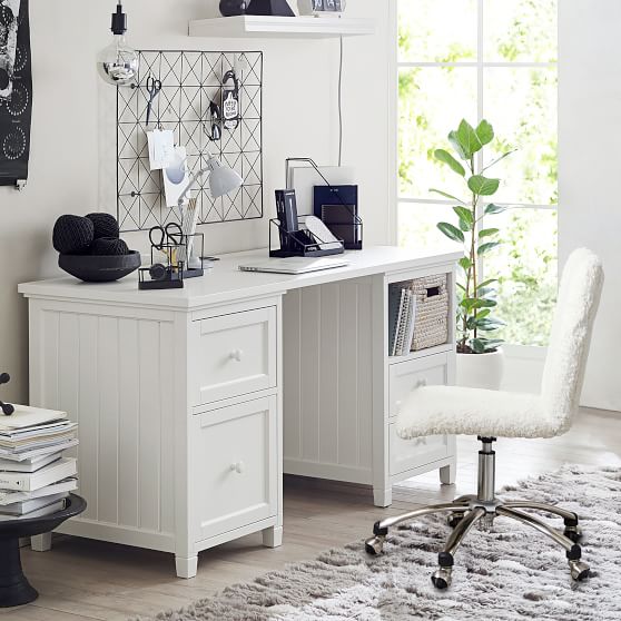 Beadboard Smart™ Small Space Storage Desk