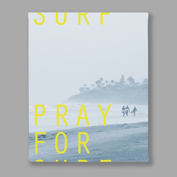 Minted® Pray to Surf Canvas Art by Eric Clegg Pottery Barn Teen