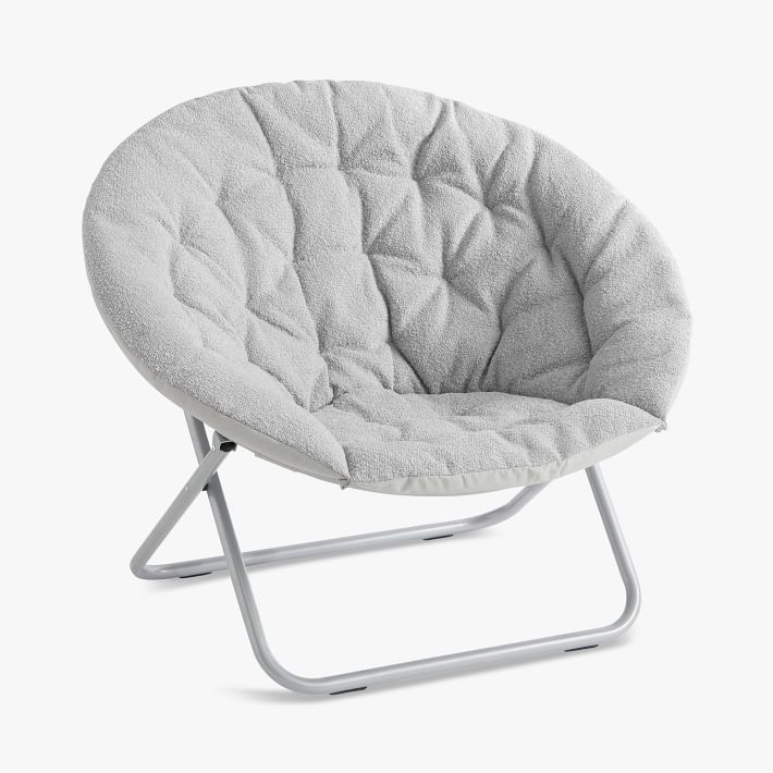 Chunky Boucle Mist Grey Hang-A-Round Chair