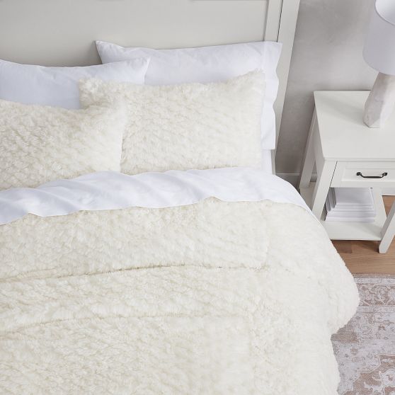 Cloud FauxFur Duvet Cover Pottery Barn Teen
