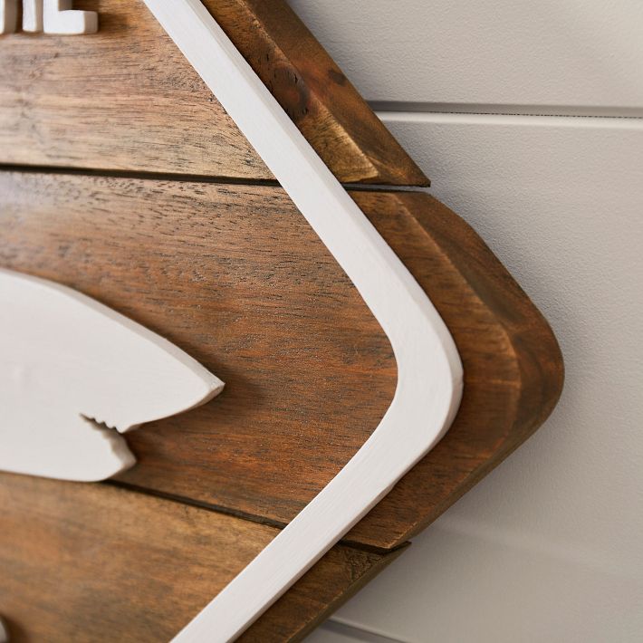 Reclaimed Wood Surf Art Sign Pottery Barn Teen