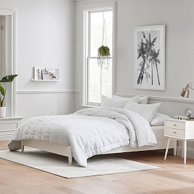 West elm deals white bed frame