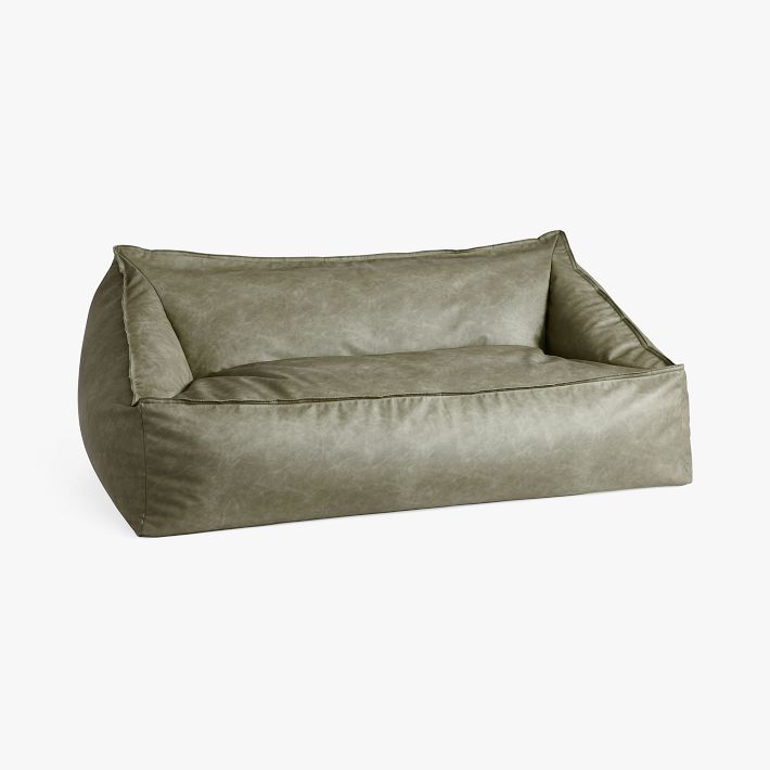 Faux Leather Caramel Modern Lounger