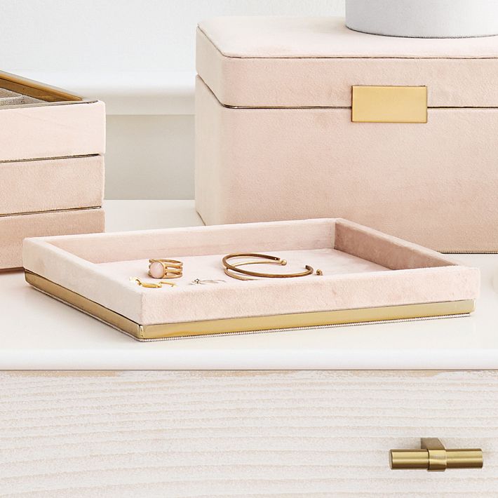 Velvet Blush Jewelry Tray Pottery Barn Teen