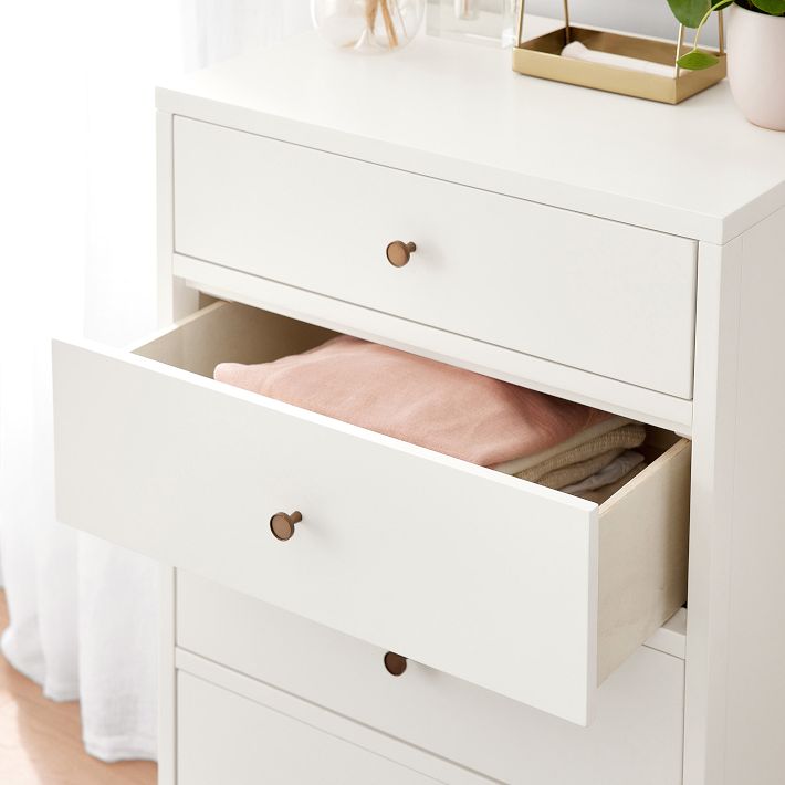 Silhouette Tall 6 Drawer Chest, Eggshell – High Fashion Home