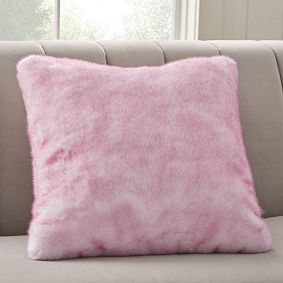 Cream fur clearance pillow