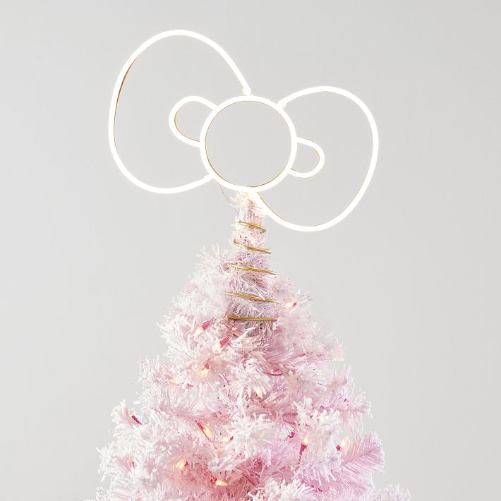 Hello Kitty&reg; Gold Neon Bow Tree Topper