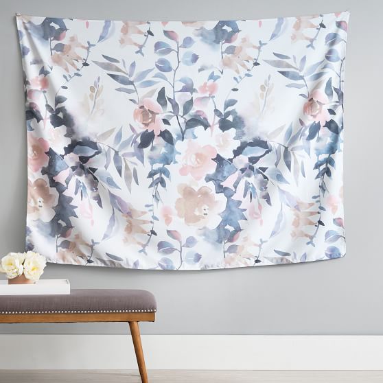 Open Box: Watercolor Floral Recycled Tapestry | Pottery Barn Teen