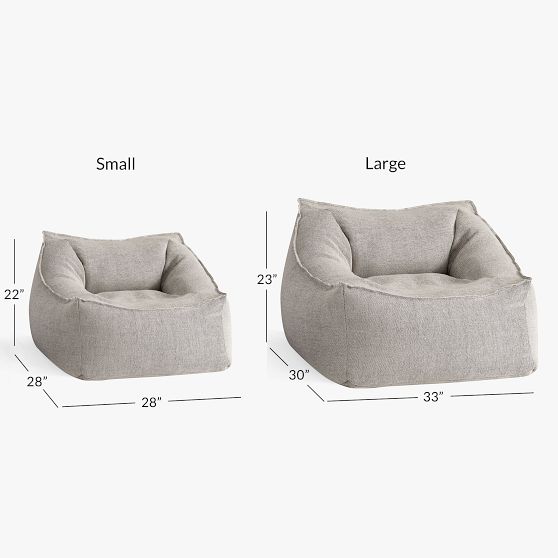 Boucle Twill Gravel Modern Lounger | Pottery Barn Teen