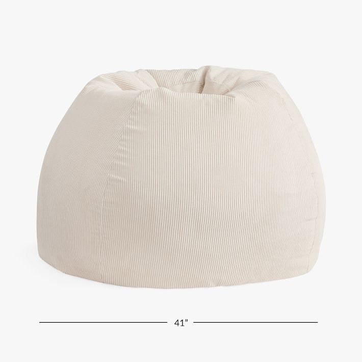 Corduroy Ivory Bean Bag Chair Pottery Barn Teen