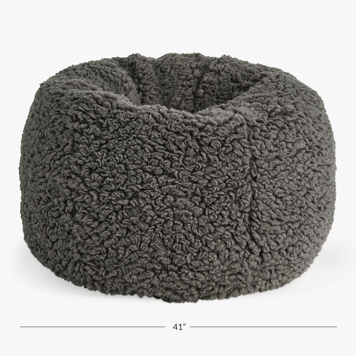 Gray Cozy Sherpa Anywhere Beanbag™