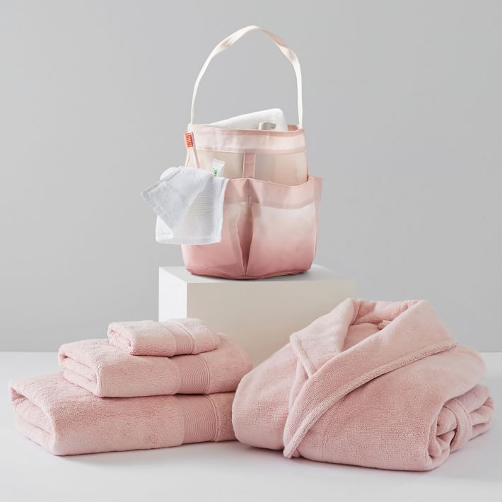 Ombre Blush Recycled Classic Shower Caddy Bath Bundle