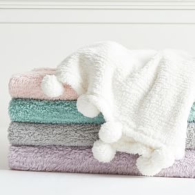 Cozy Pom Throw Blanket Pottery Barn Teen