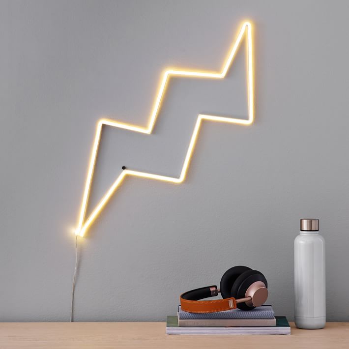 Lightning bolt deals wall light