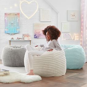 Channel Cloud Ivory Bean Bag Chair | Pottery Barn Teen