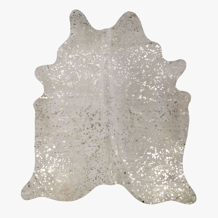 Speckled Gold Metallic Cowhide Rug Teen Rug Pottery Barn Teen