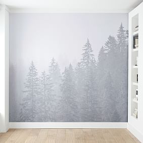 Forest Mural Peel & Stick Wallpaper | Pottery Barn Teen