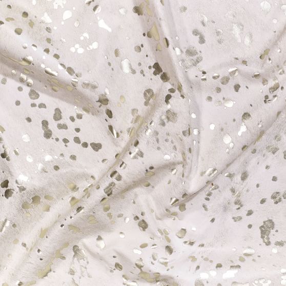 Speckled Gold Metallic Cowhide Rug Teen Rug Pottery Barn Teen