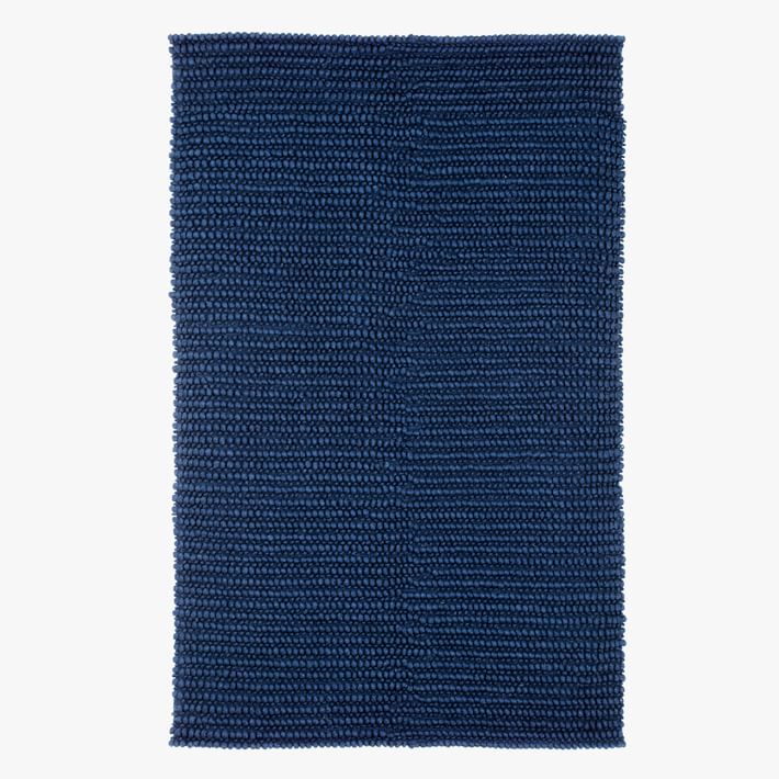 Textured Wool Rug - Navy