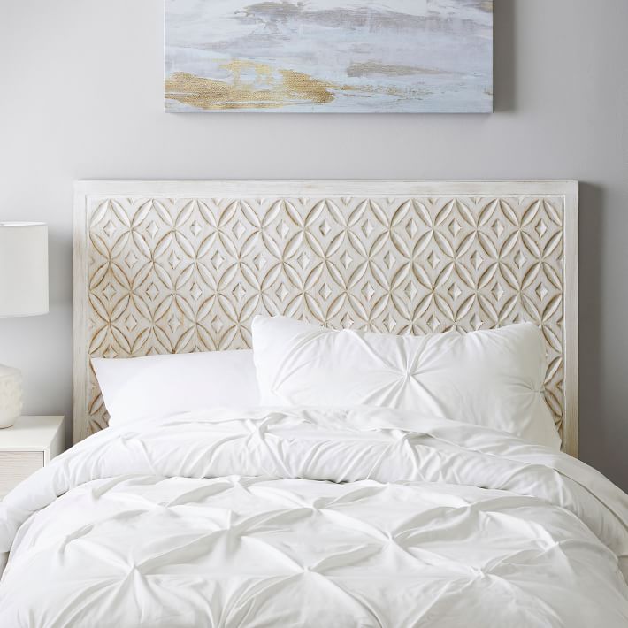 Lily Carved Faux Headboard