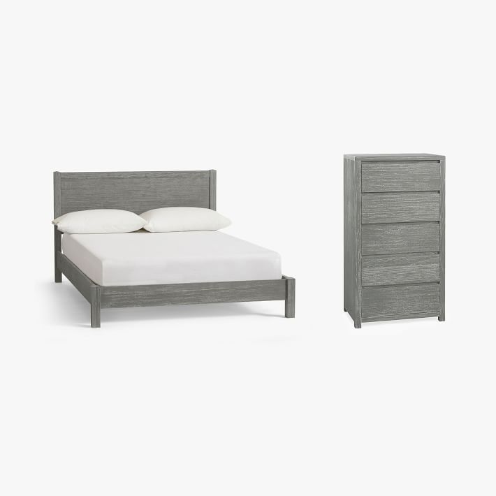 Costa Classic Platform Bed & 5Drawer Dresser Set Pottery Barn Teen