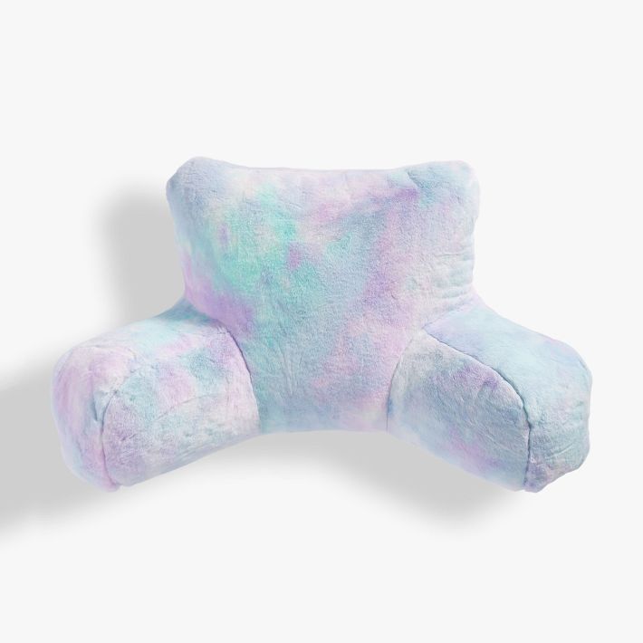 Tie-Dye Faux-Fur Backrest Pillow Cover