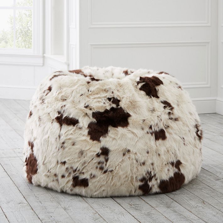 Genuine Cowhide Leather Beanbag Chair Sofa without Bean (Without