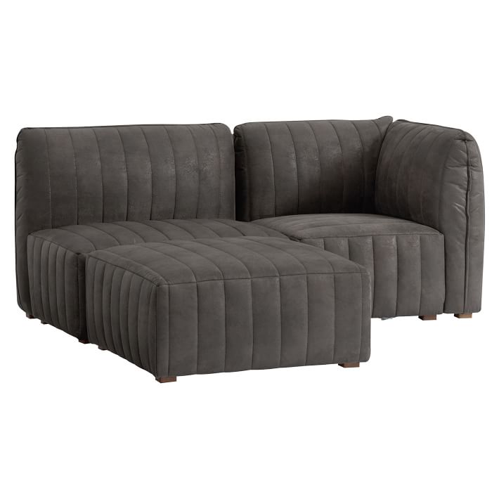 Bryce Channel Stitch Lounge Sectional Set