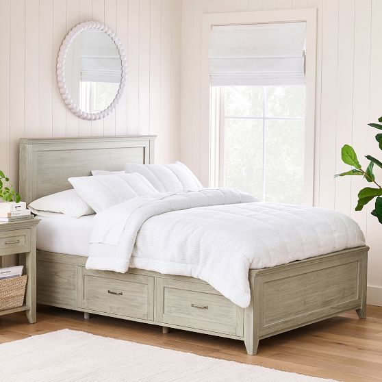 Pottery barn storage bed deals with baskets