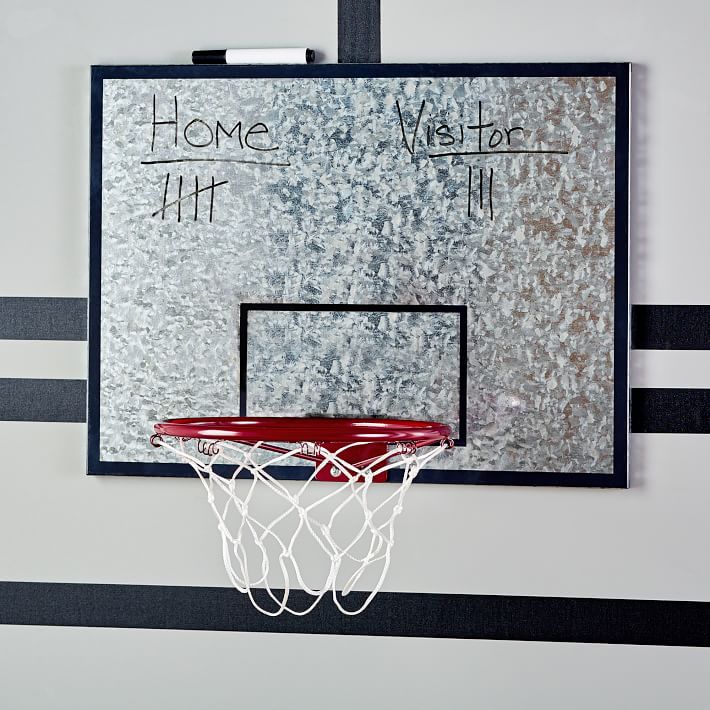 Galvanized Basketball Hoop And Dry-Erase Board