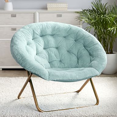 Cozy Sherpa Turquoise Hang A Round Chair Pottery Barn Teen