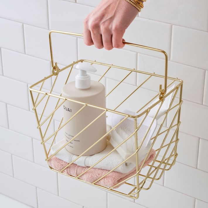 Gold Wire Dorm Shower Caddy