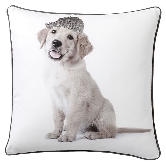 Party Dogs Pillow Cover, Golden Retriever Pottery Barn Teen